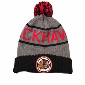 Mitchell & Ness Chicago Blackhawks pom pom beanie